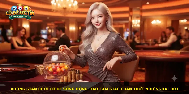 Không gian chơi lô đề sống động, tạo cảm giác chân thực như ngoài đời