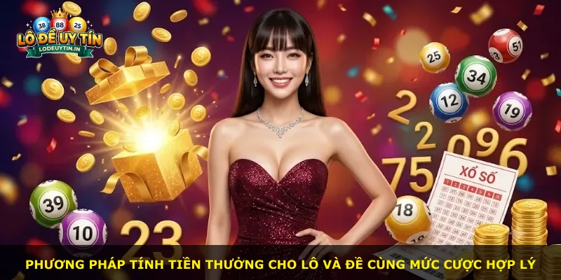 Phương pháp tính tiền thưởng cho lô và đề cùng mức cược hợp lý